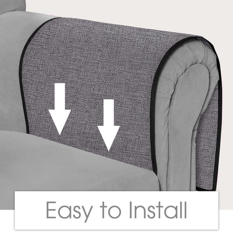 Joywell Remote Control Holder for Couch, Armchair Caddy Recliner Armrest Organizer Non Slip Sofa Arm Chair Caddie with 6 Pocket Storage for Magazine, Tablet, Phone, iPad, Grey - Image 4
